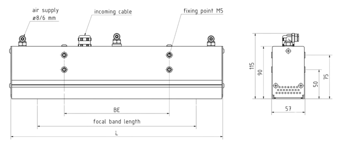 Technical Drawing MICOR *NIR Band Radiator