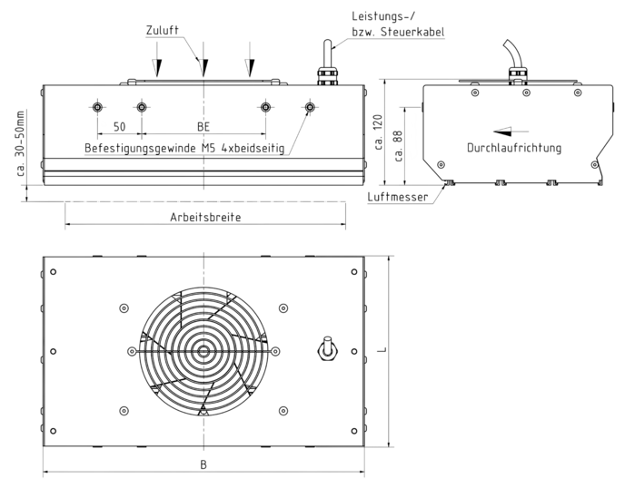 Technische Zeichnung MICOR *KIR-Modul