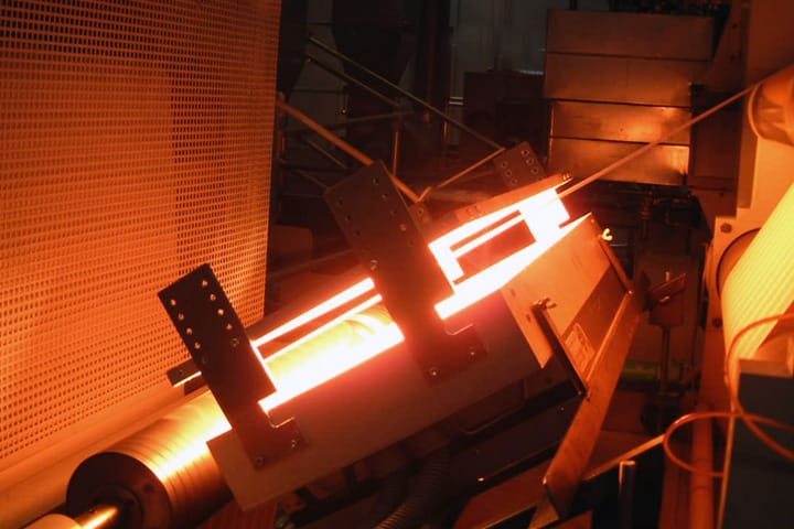 Infrared radiation for paper production